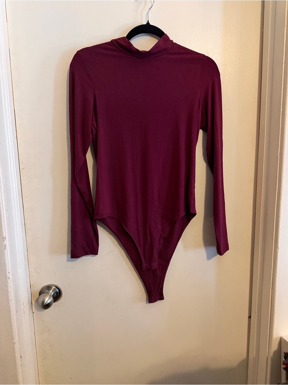 a new day Burgundy Long-Sleeve Mock Neck One-Piece Bodysuit